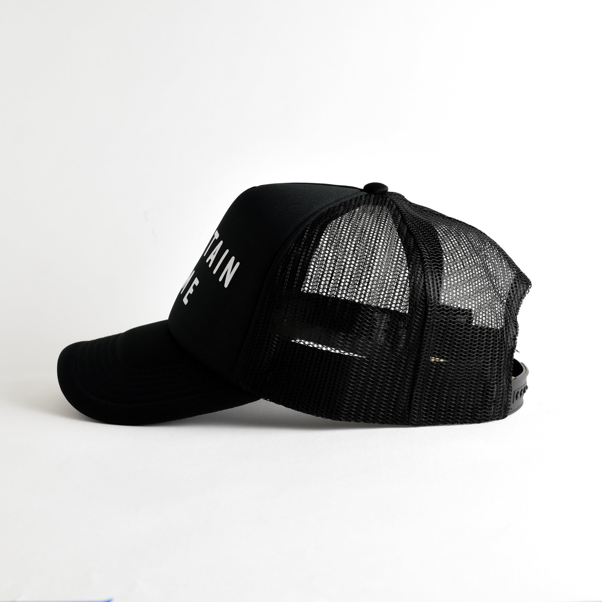 Mountain Time Recycled Trucker Hat - black