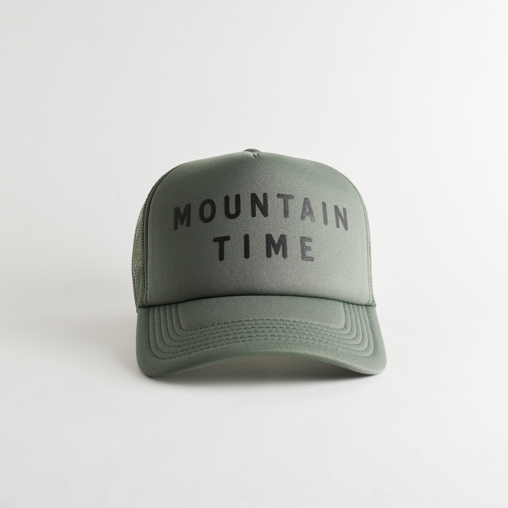 Mountain Time Recycled Trucker Hat - cypress