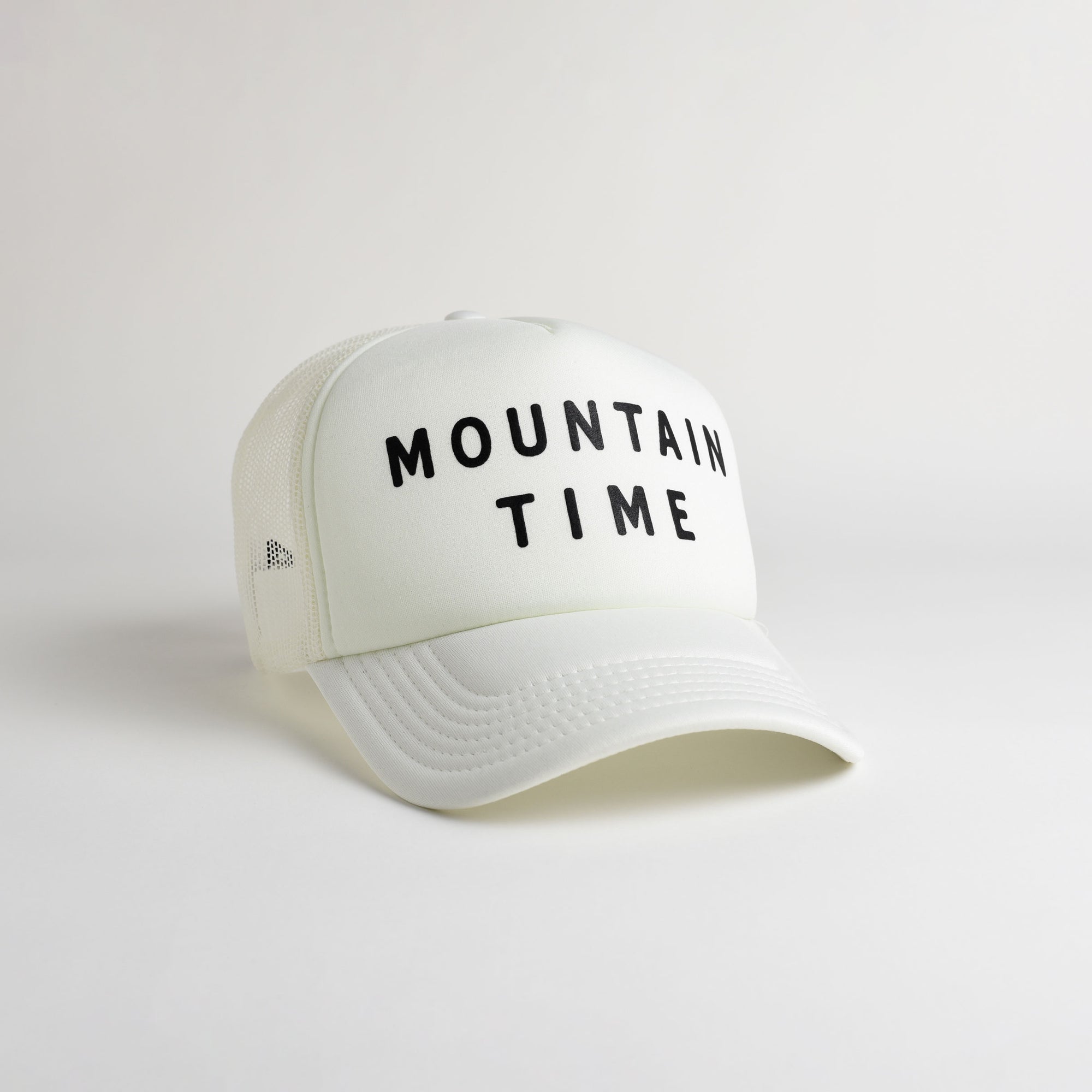Mountain Time Recycled Trucker Hat - snow