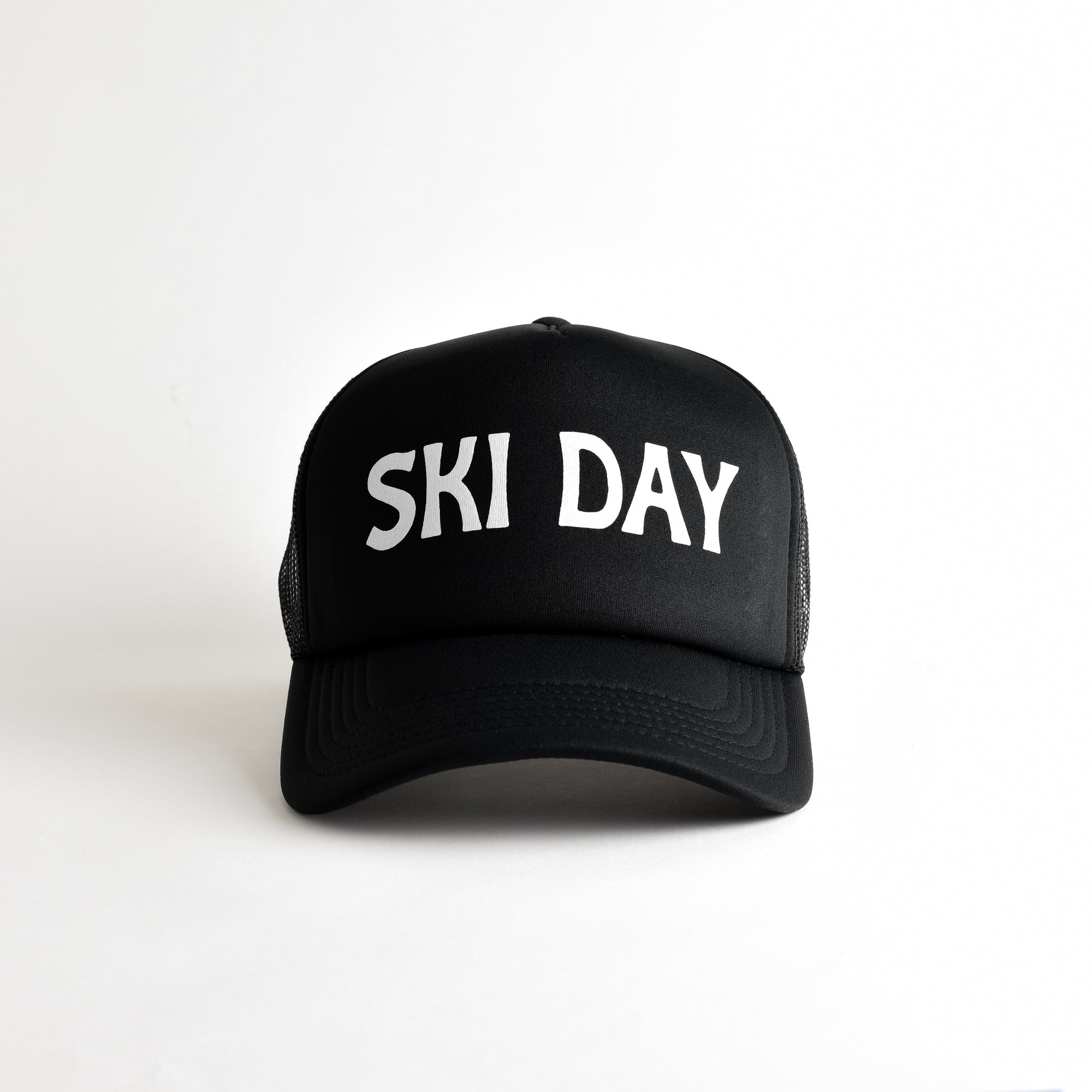 Ski Day Recycled Trucker Hat - black