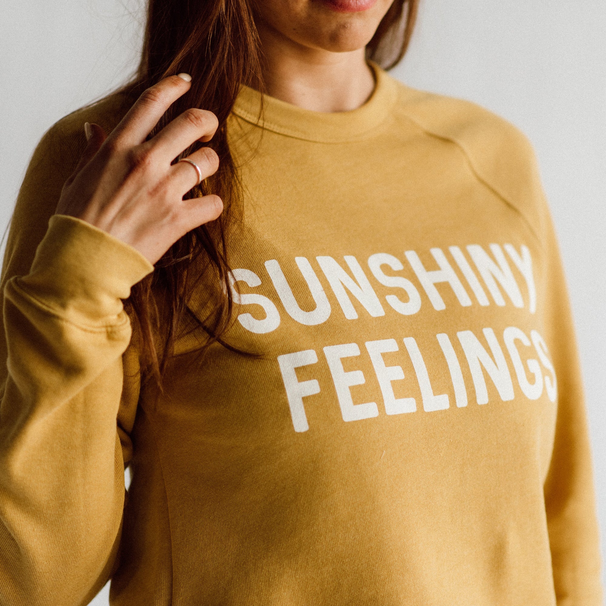 Sunshiny Feelings Fleece Sweatshirt womens August Ink 