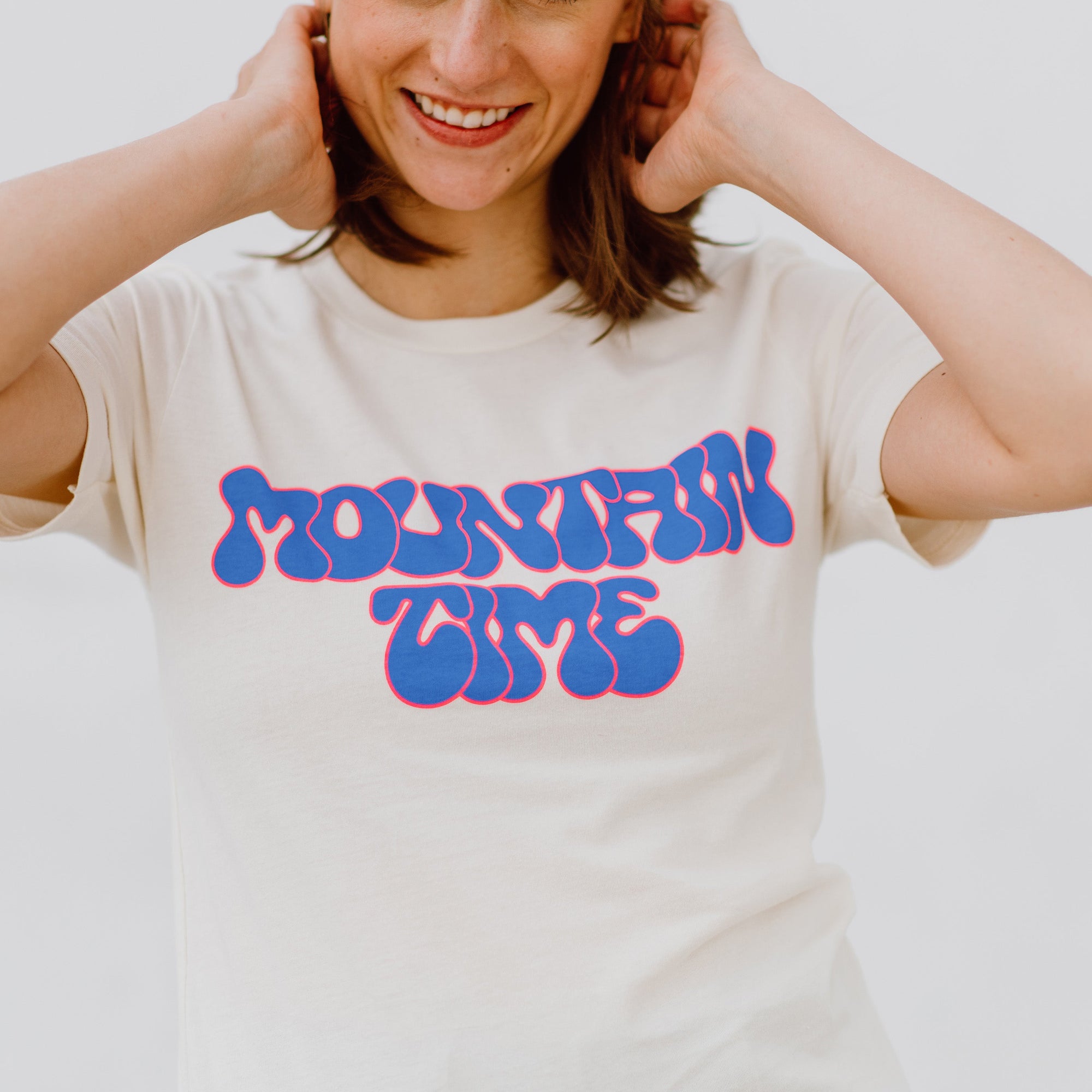 Mountain Time Retro Tee - natural Shirts & Tops August Ink 