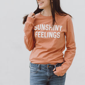 Sunshiny Feelings Long Sleeve Unisex Tee Shirts & Tops August Ink 
